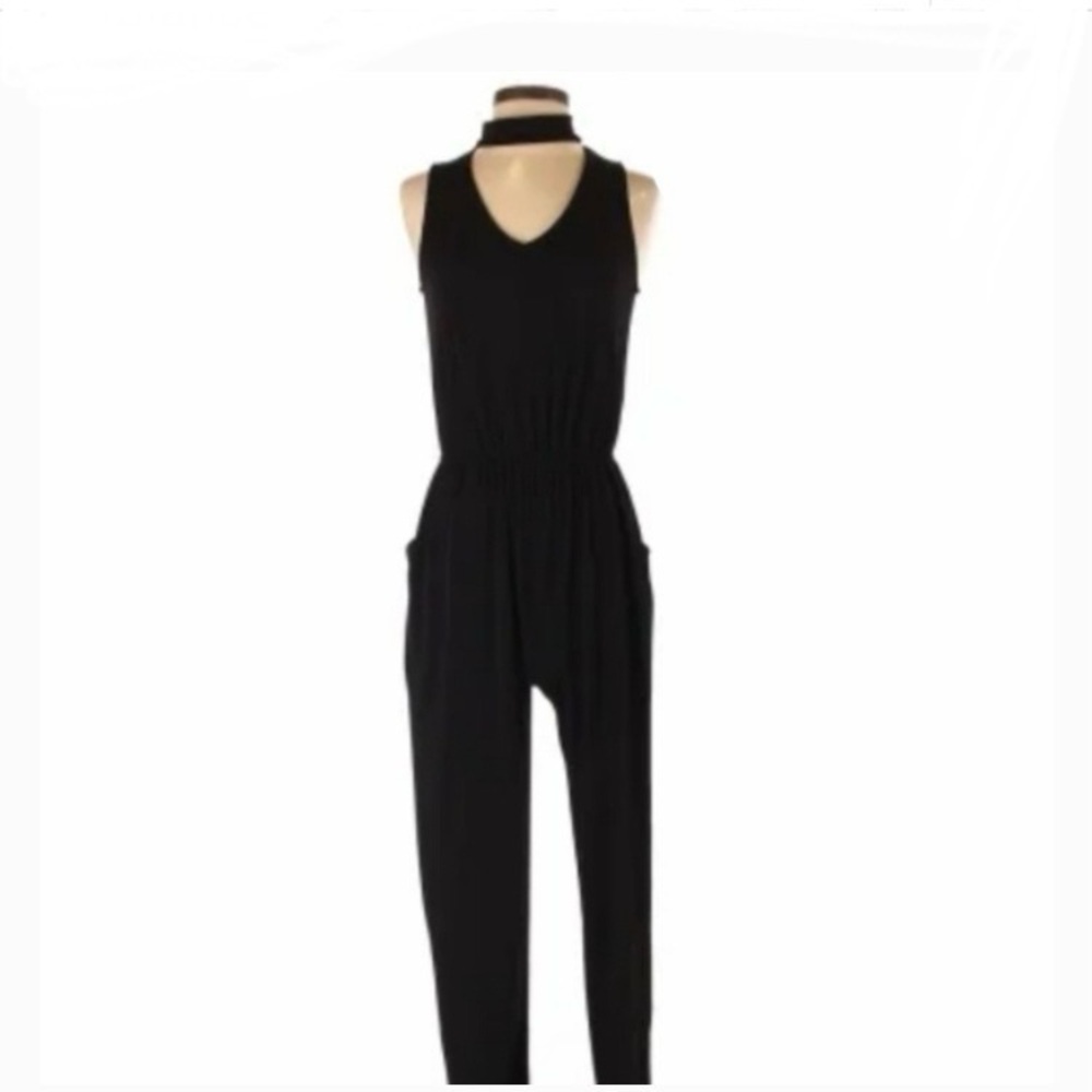 Ambiance Black Choker Jumpsuit